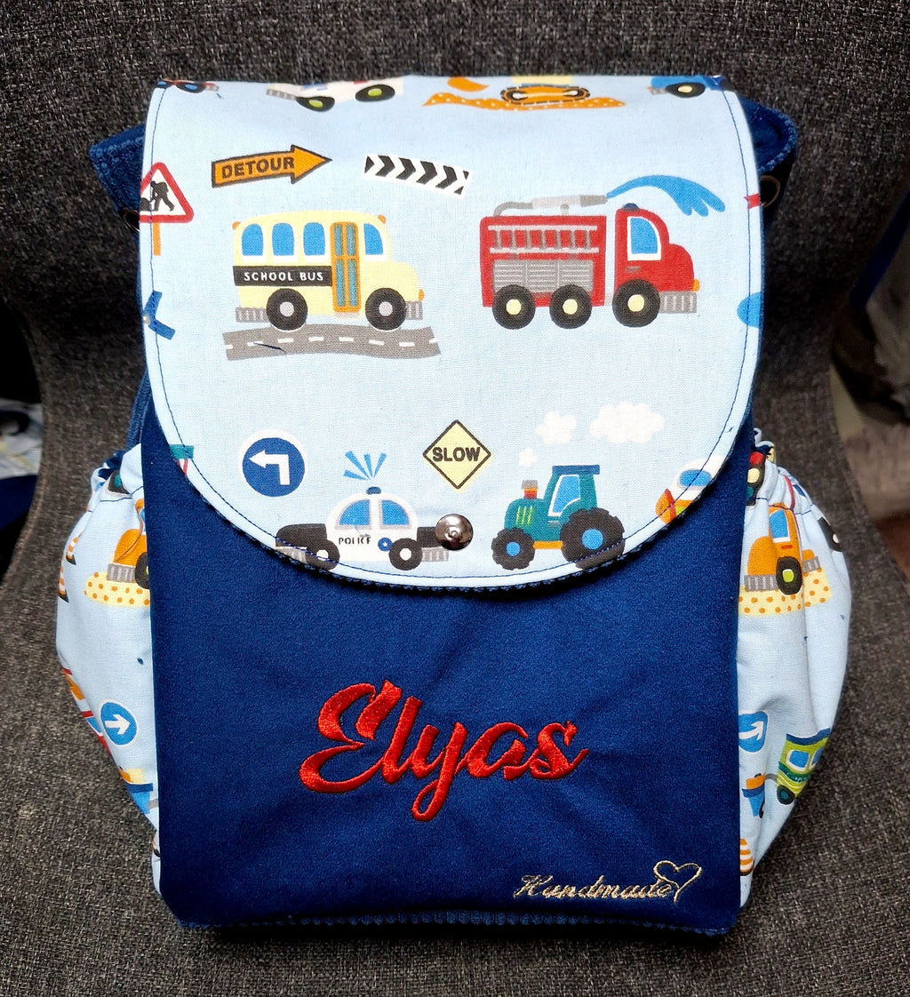 Personalisierter Kleinkind Rucksack aus Cordstoff Kindergarten children's backpack
