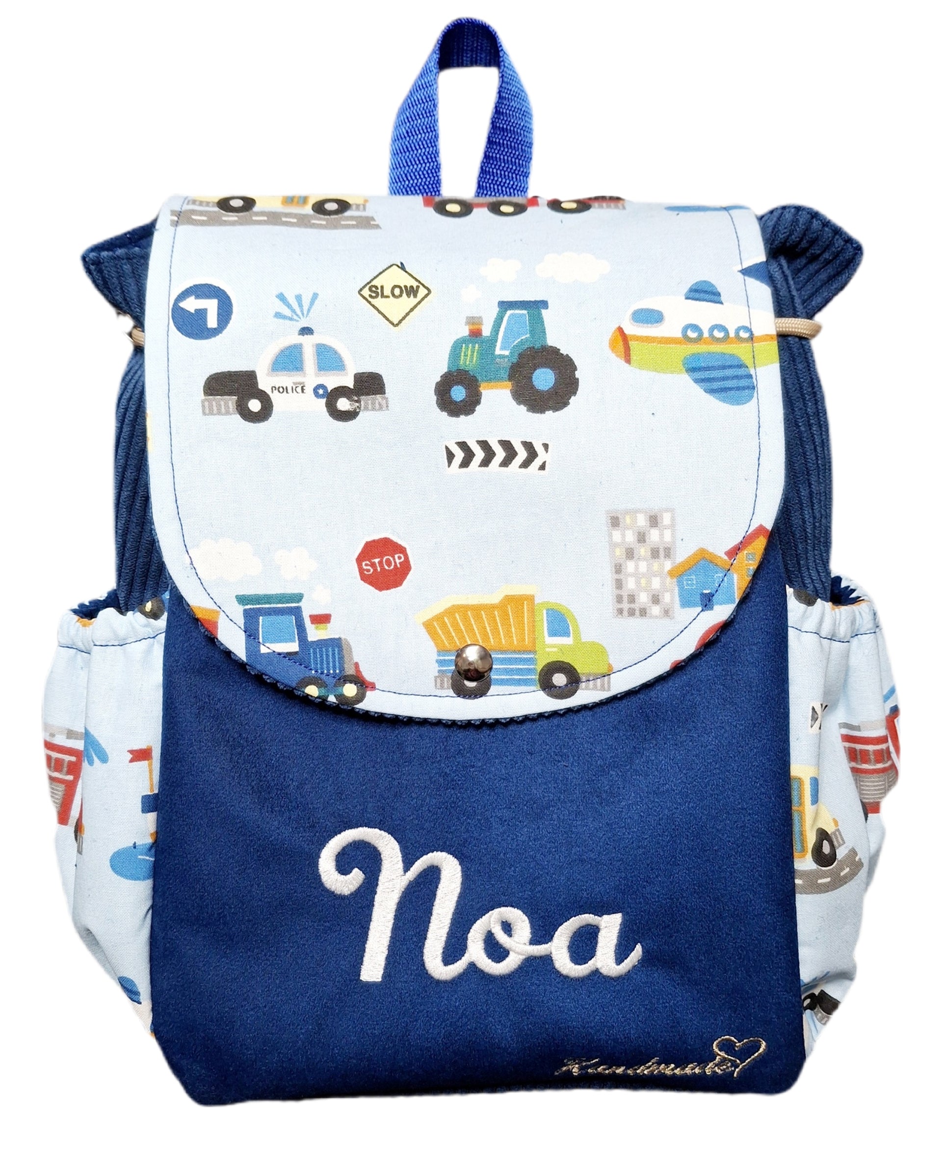 Personalisierter Kleinkind Rucksack aus Cordstoff Kindergarten children's backpack