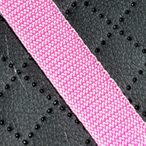 Hundegeschirr Kunstleder Schwarz/Rosa mit Namen bestickt