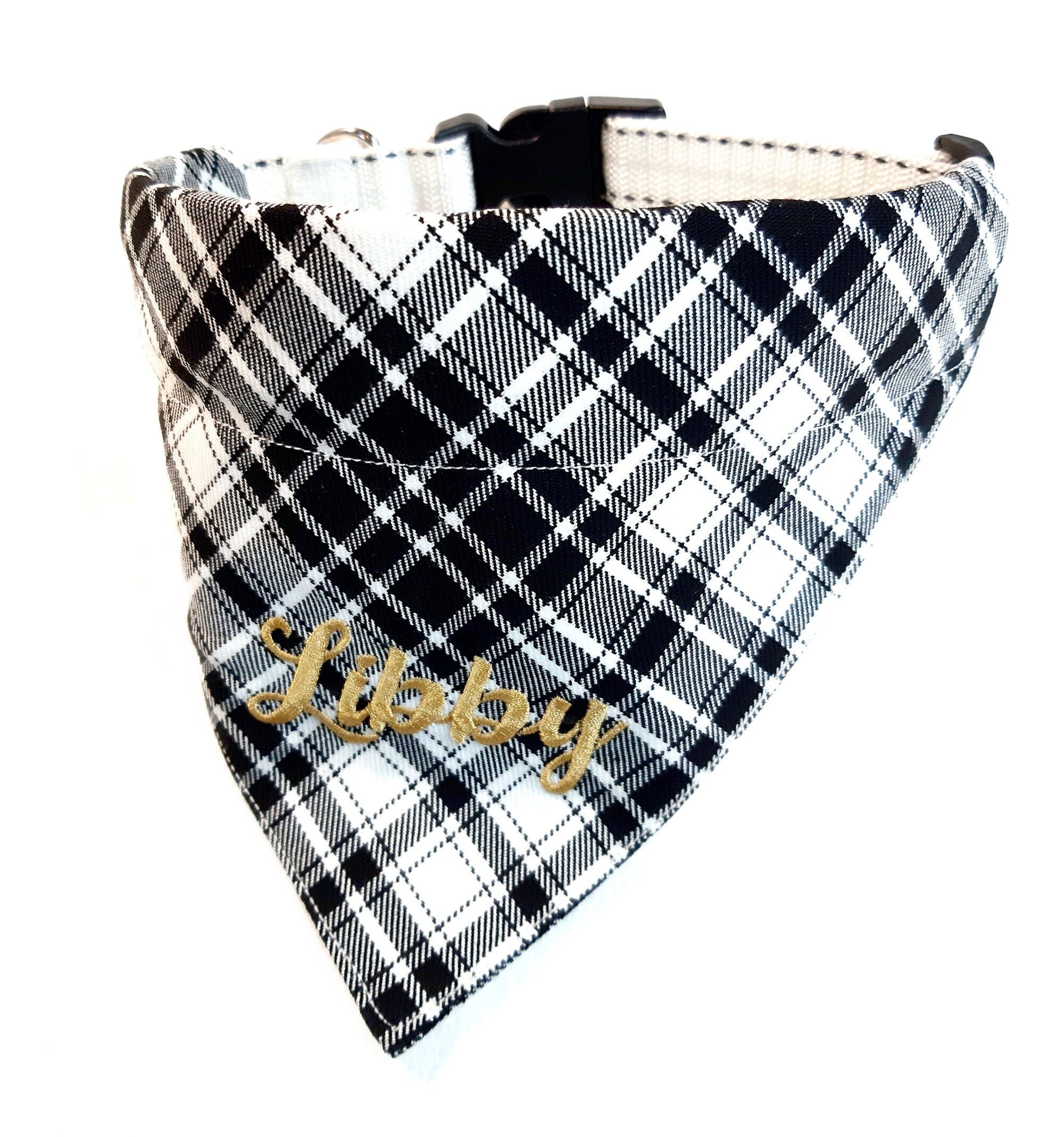 Hundehalstuch mit Halsband, bestickt