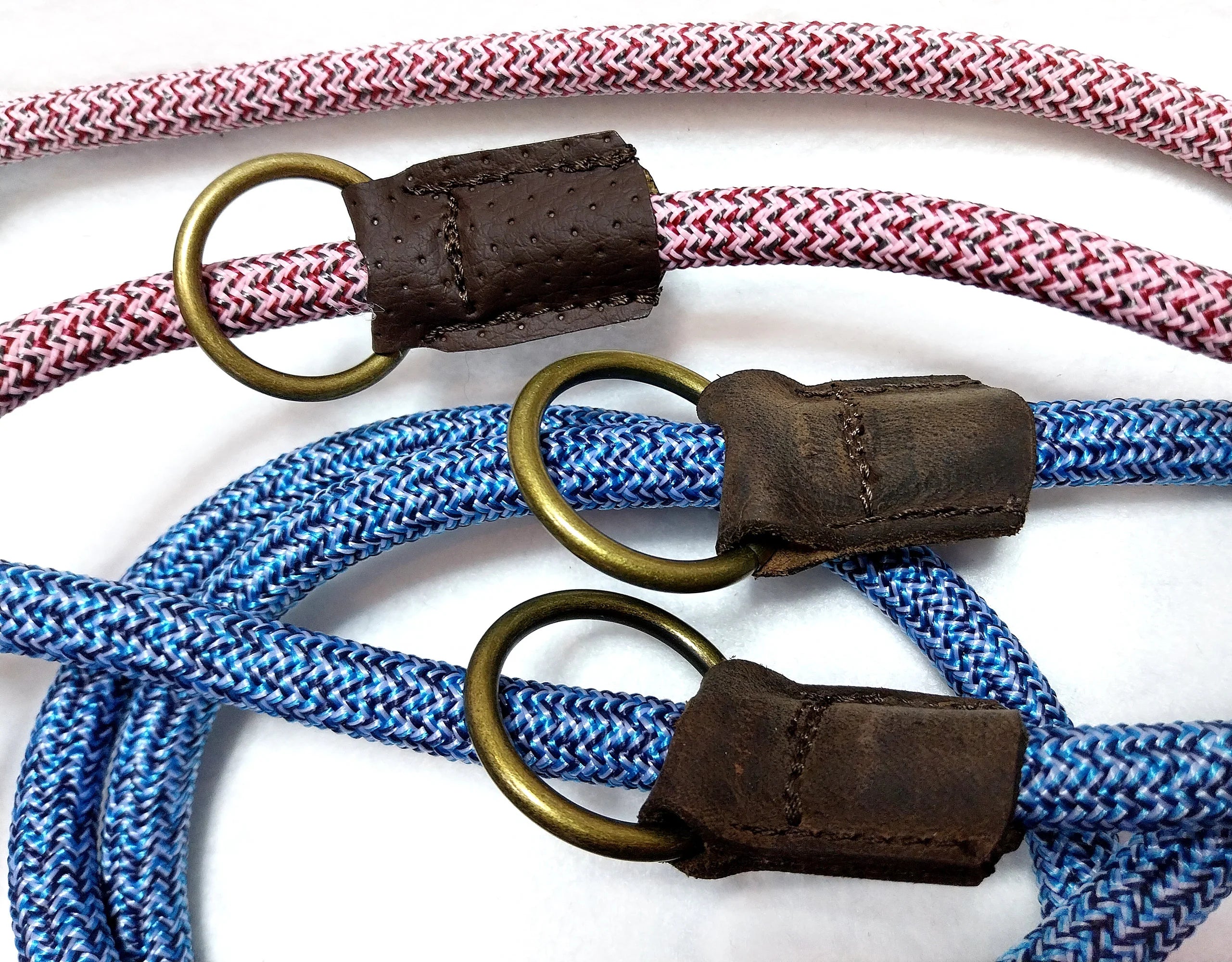 Tauleine personalisiert, mit Echtleder, Altmessing, Hundeleine