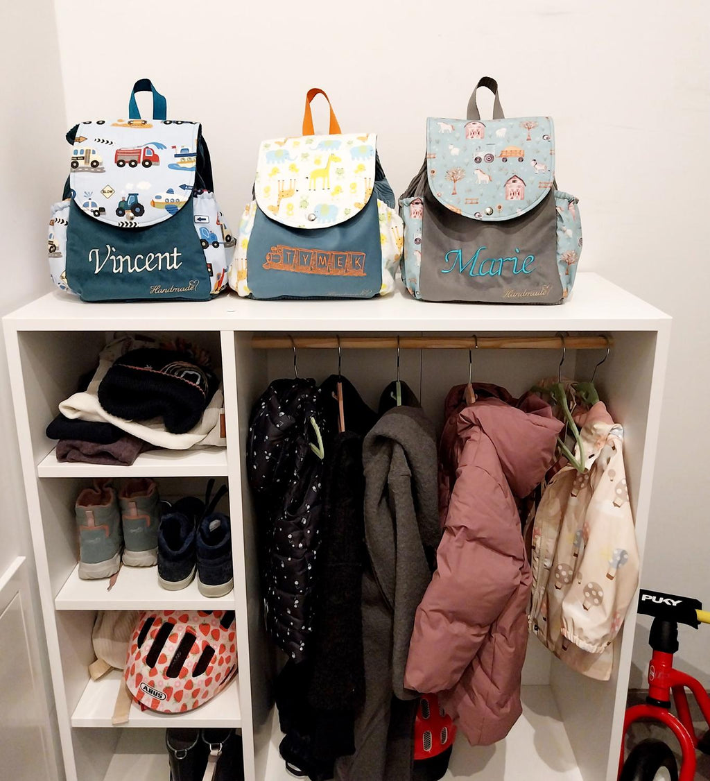 Personalisierter Kleinkind Rucksack aus Cordstoff Kindergarten children's backpack